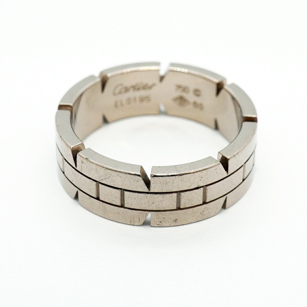 Cartier Tank Française Ring, 18K White Gold, Size 60, Men's - Picture 3 of 8